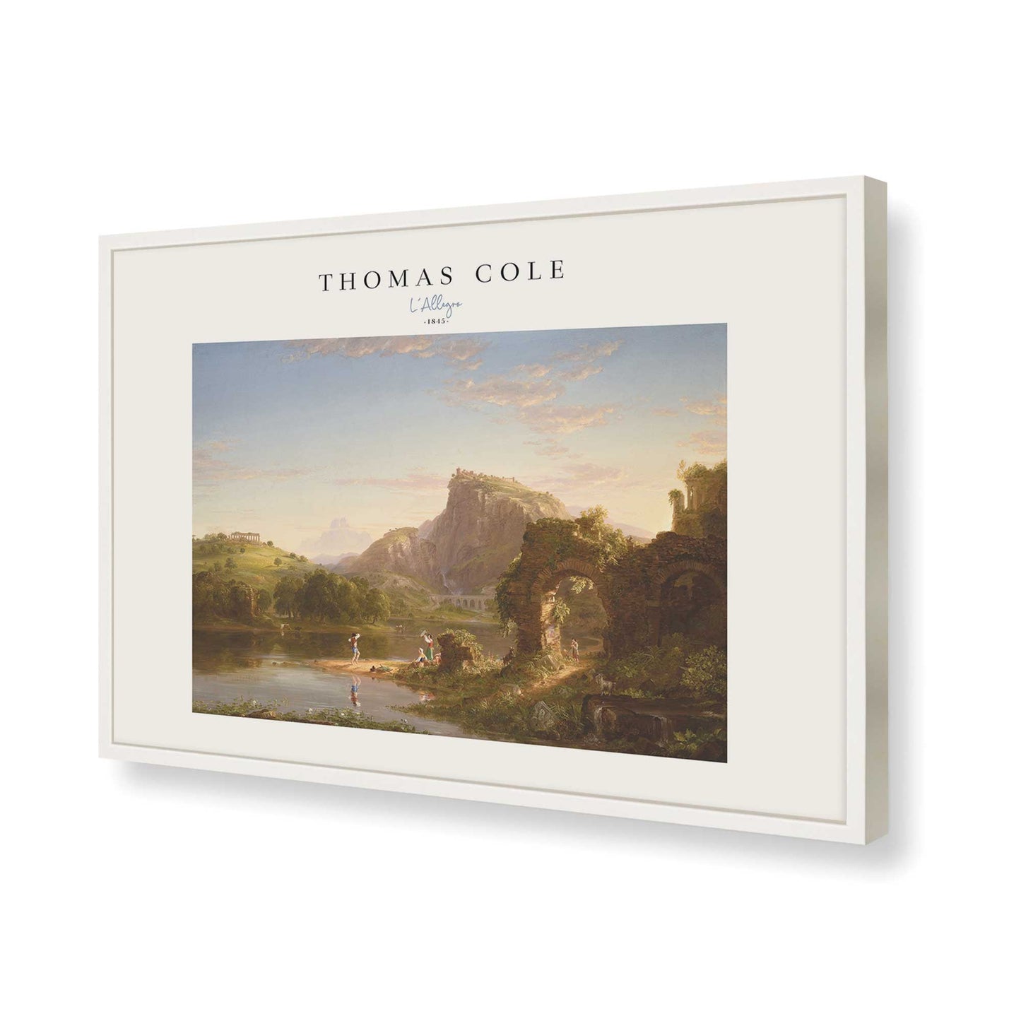 [Color:Opaque White], Picture of art in a Opaque White frame of the corner