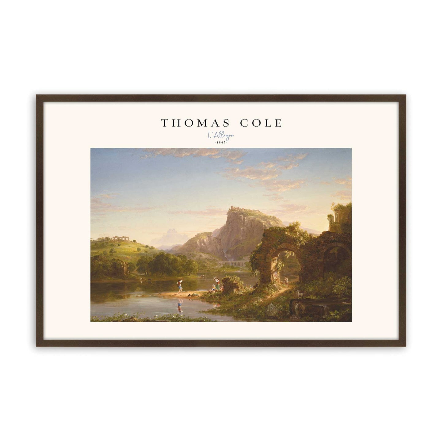 [Color:Brown], Picture of art in a Brown frame