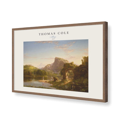 [Color:Walnut], Picture of art in a Walnut frame of the corner