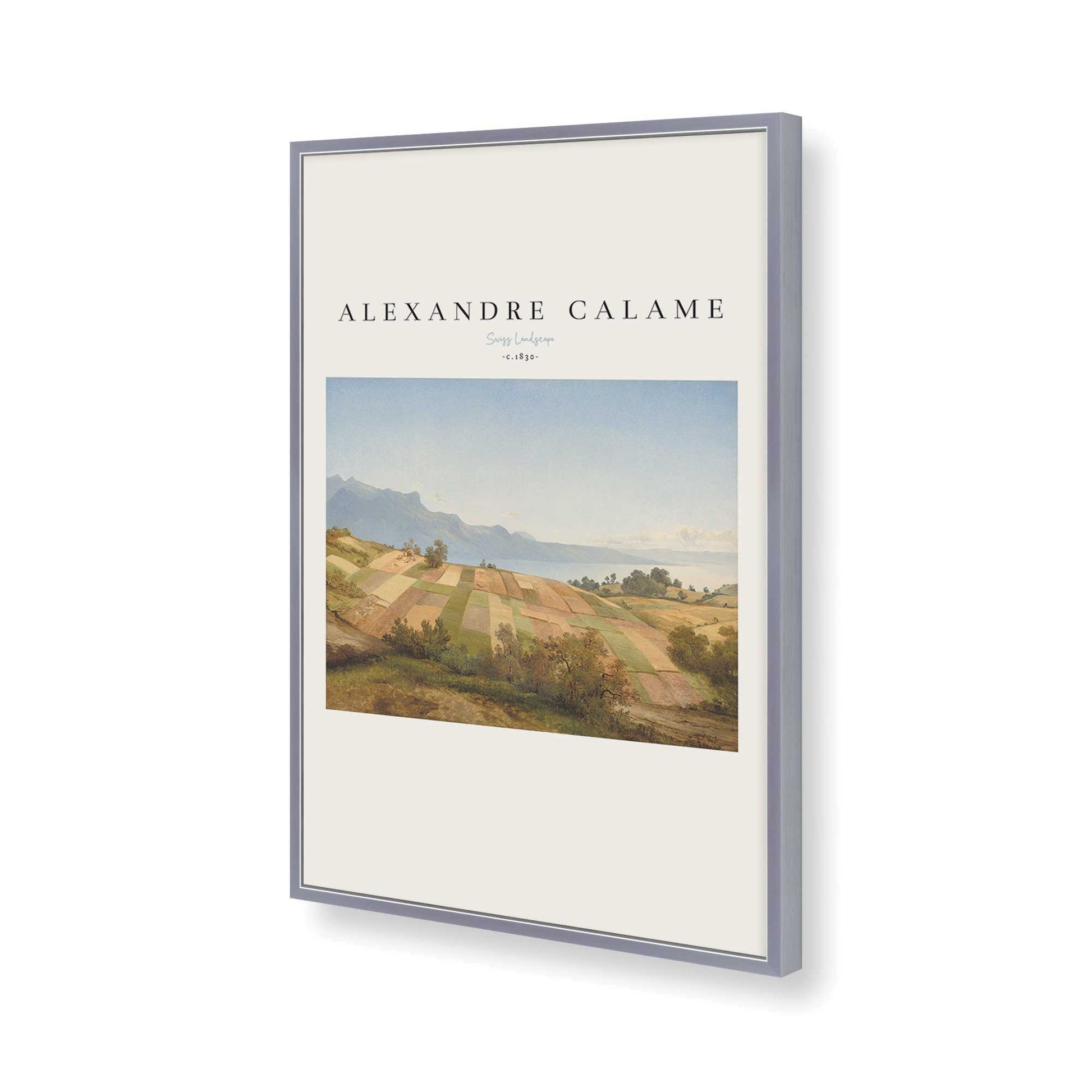 [Color:Polished Chrome], Picture of art in a Polished Chrome frame of the corner