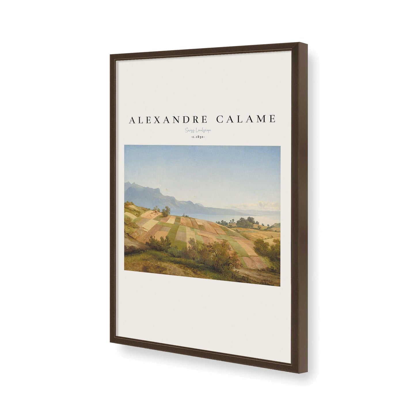 [Color:Brown], Picture of art in a Brown frame of the corner