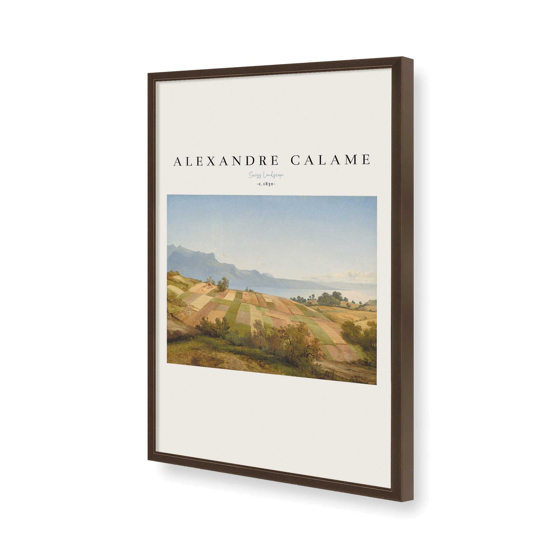 [Color:Brown], Picture of art in a Brown frame of the corner