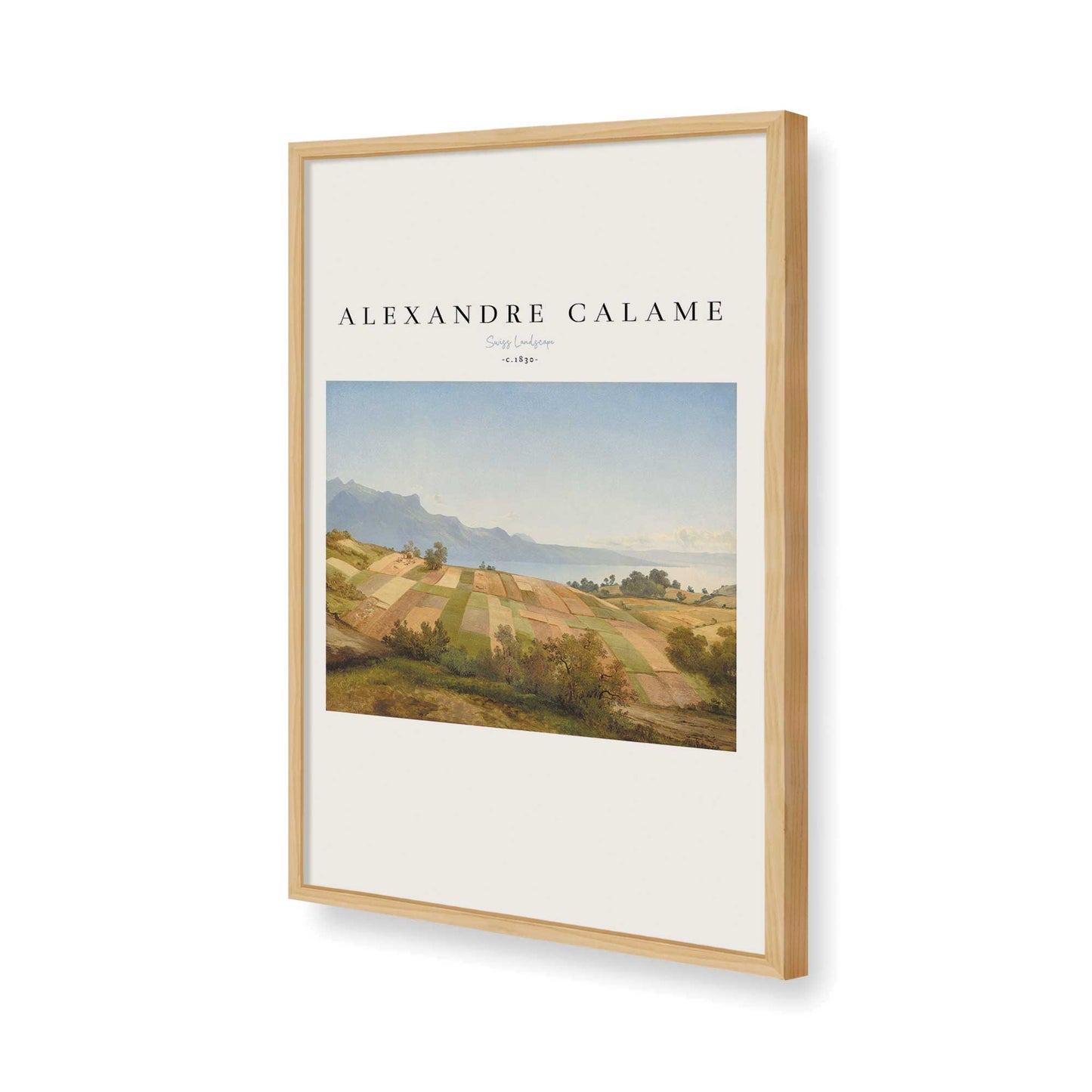 [Color:American Maple], Picture of art in a American Maple frame of the corner