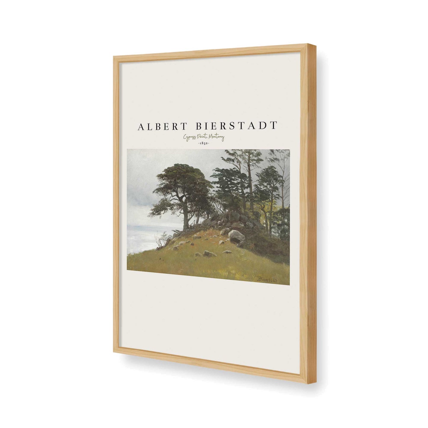 [Color:American Maple], Picture of art in a American Maple frame of the corner