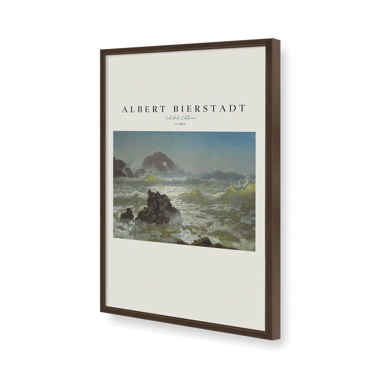 [Color:Brown], Picture of art in a Brown frame of the corner