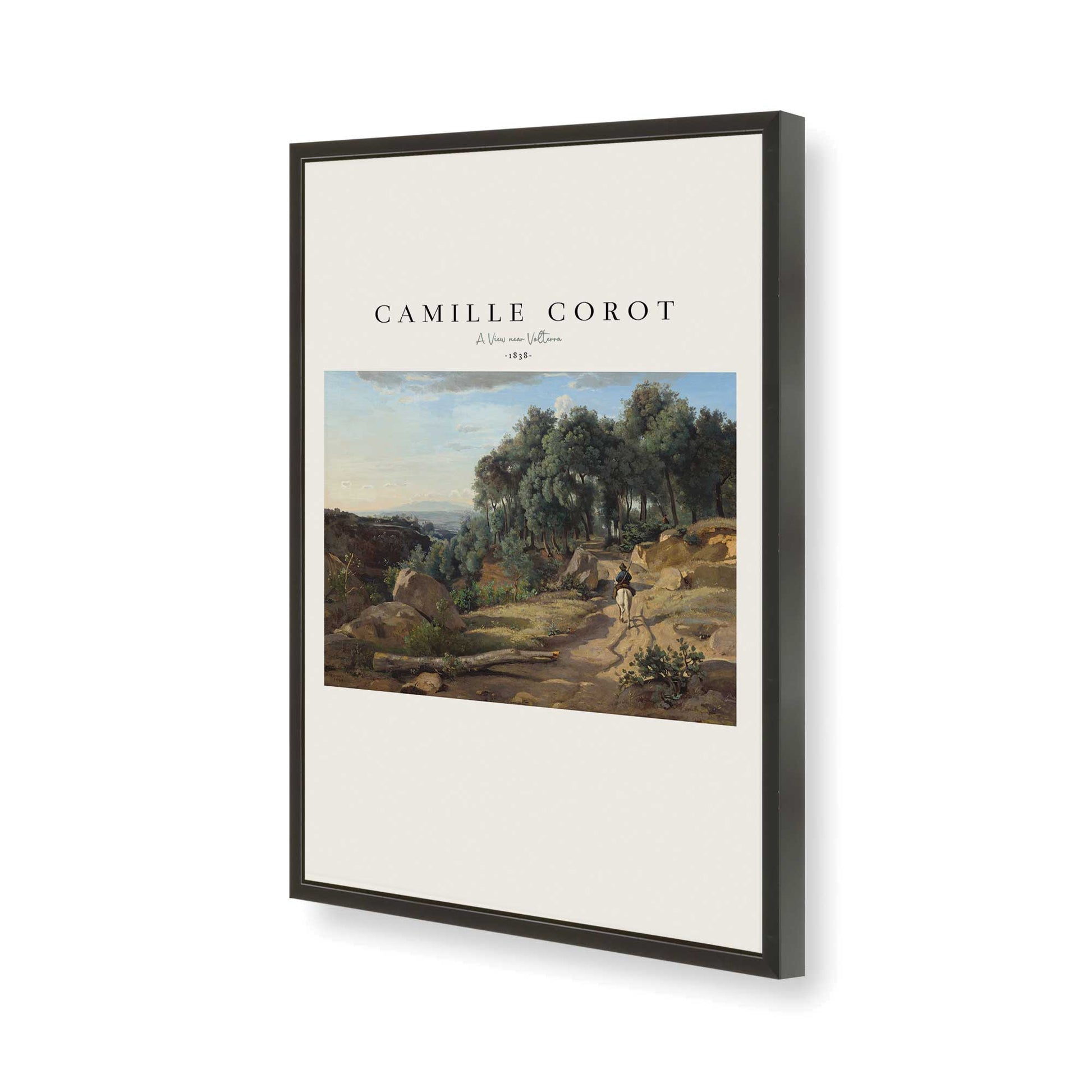 [Color:Satin Black], Picture of art in a Satin Black frame of the corner