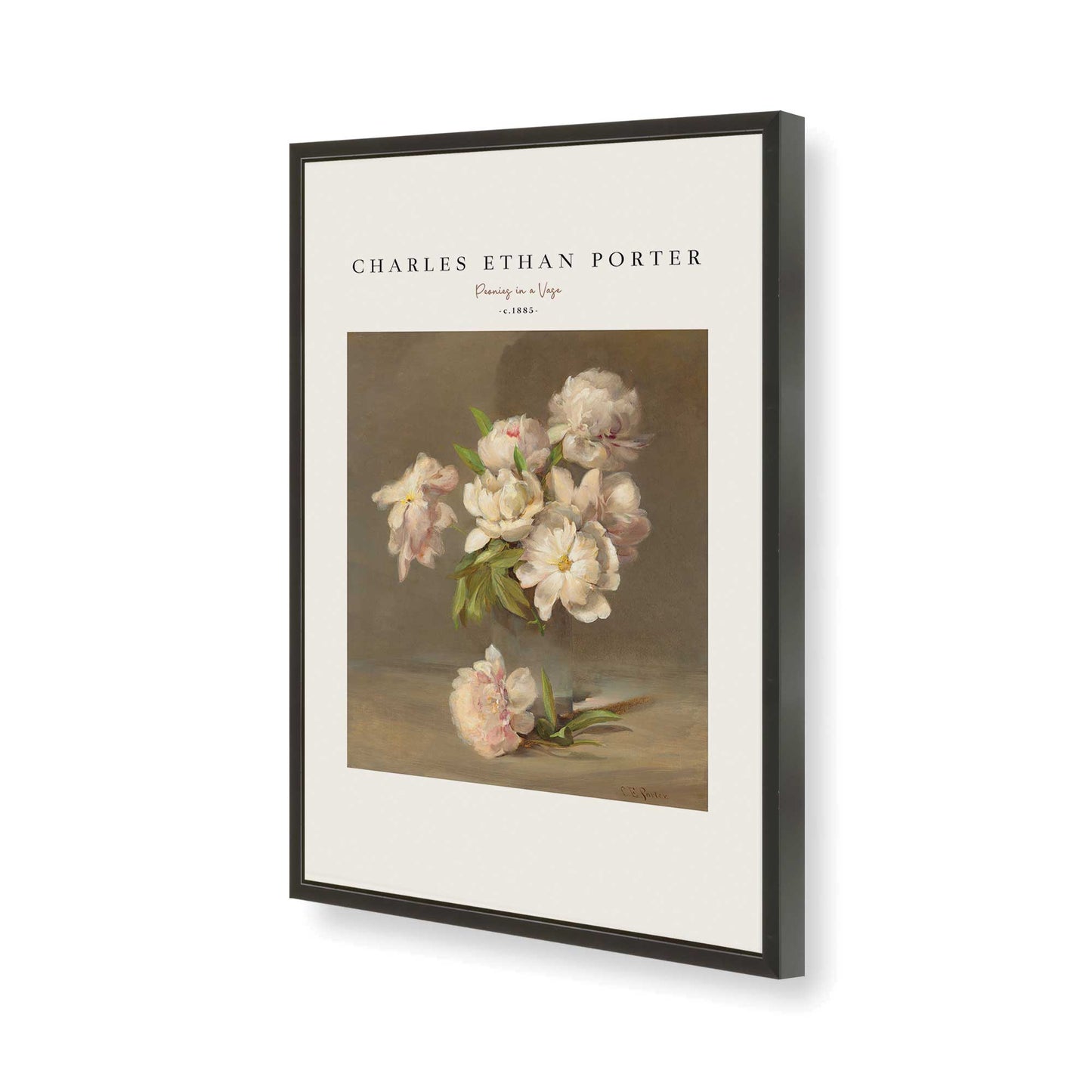 [Color:Satin Black], Picture of art in a Satin Black frame of the corner