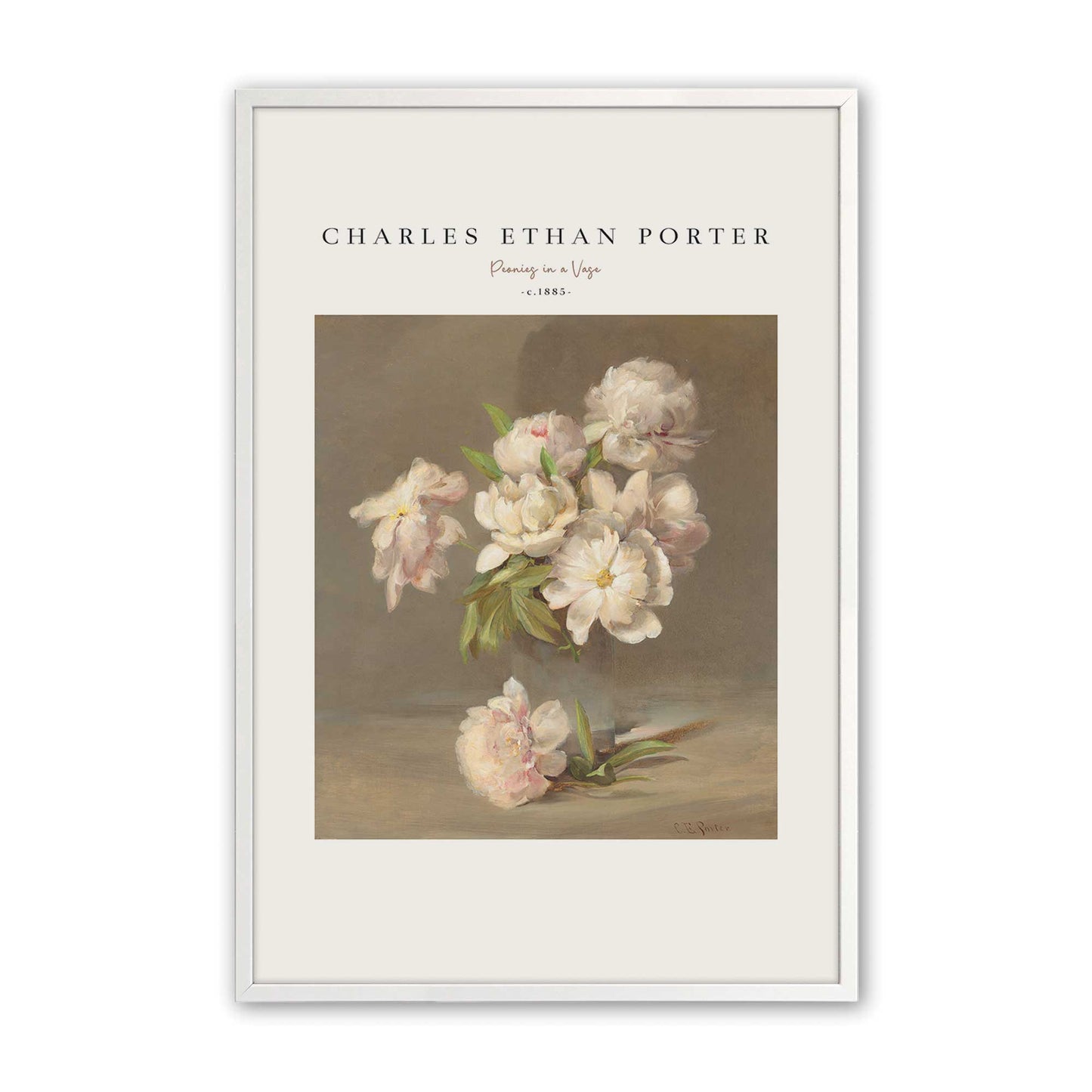 [Color:Opaque White], Picture of art in a Opaque White frame