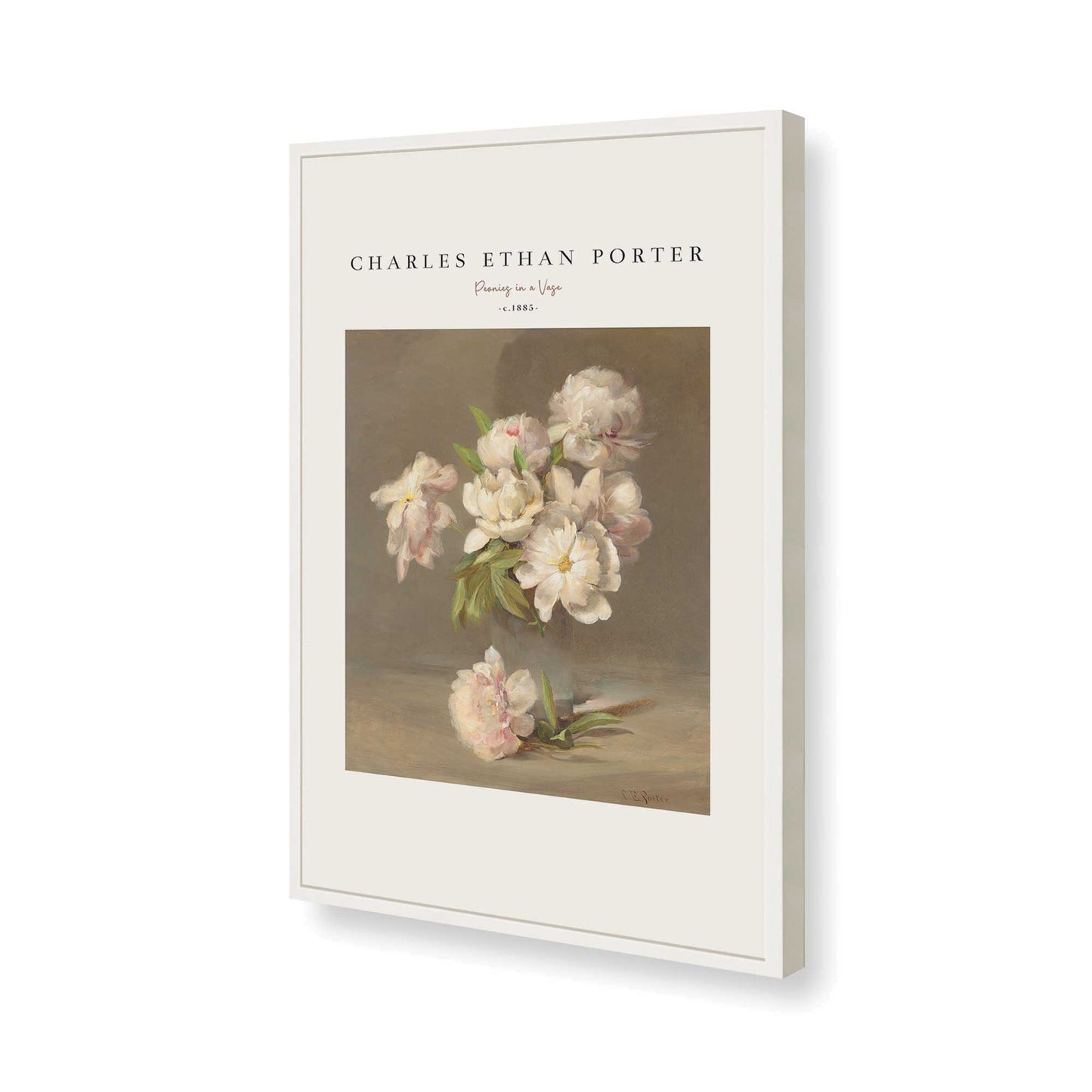 [Color:Opaque White], Picture of art in a Opaque White frame of the corner