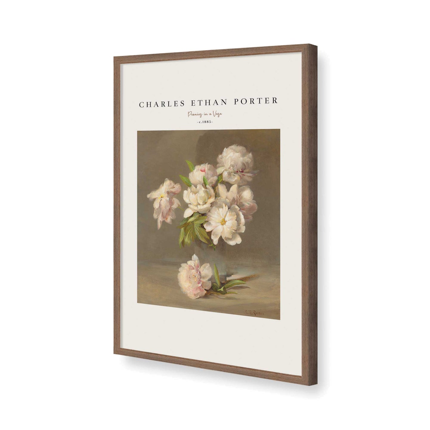 [Color:Walnut], Picture of art in a Walnut frame of the corner