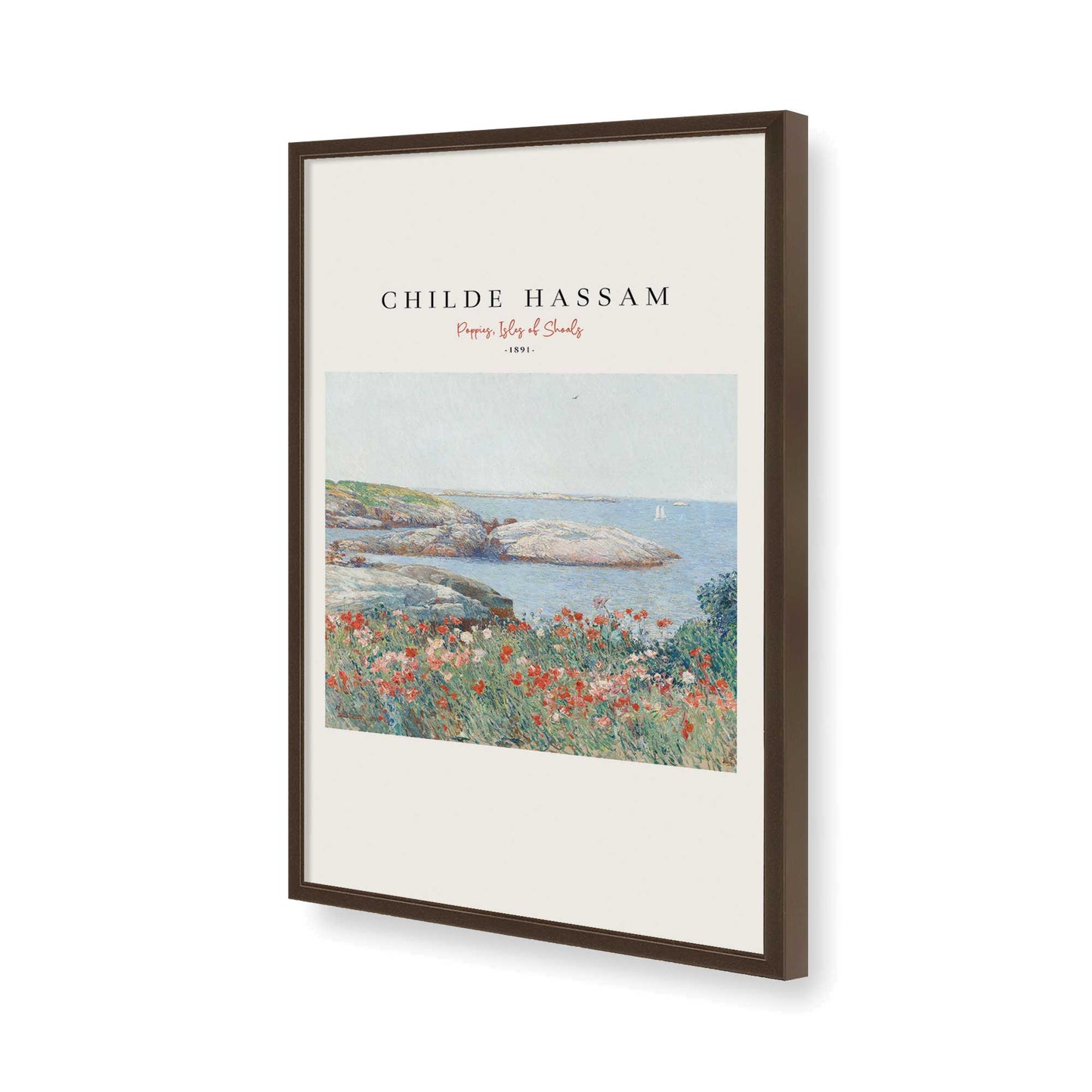 [Color:Brown], Picture of art in a Brown frame of the corner