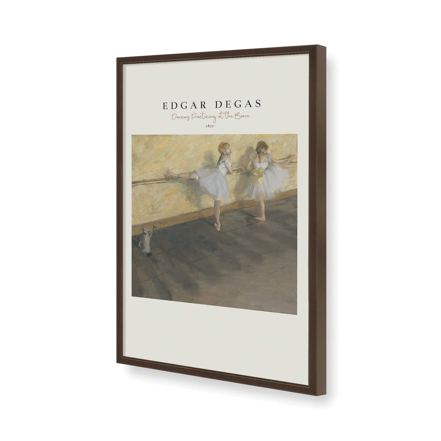 [Color:Brown], Picture of art in a Brown frame of the corner