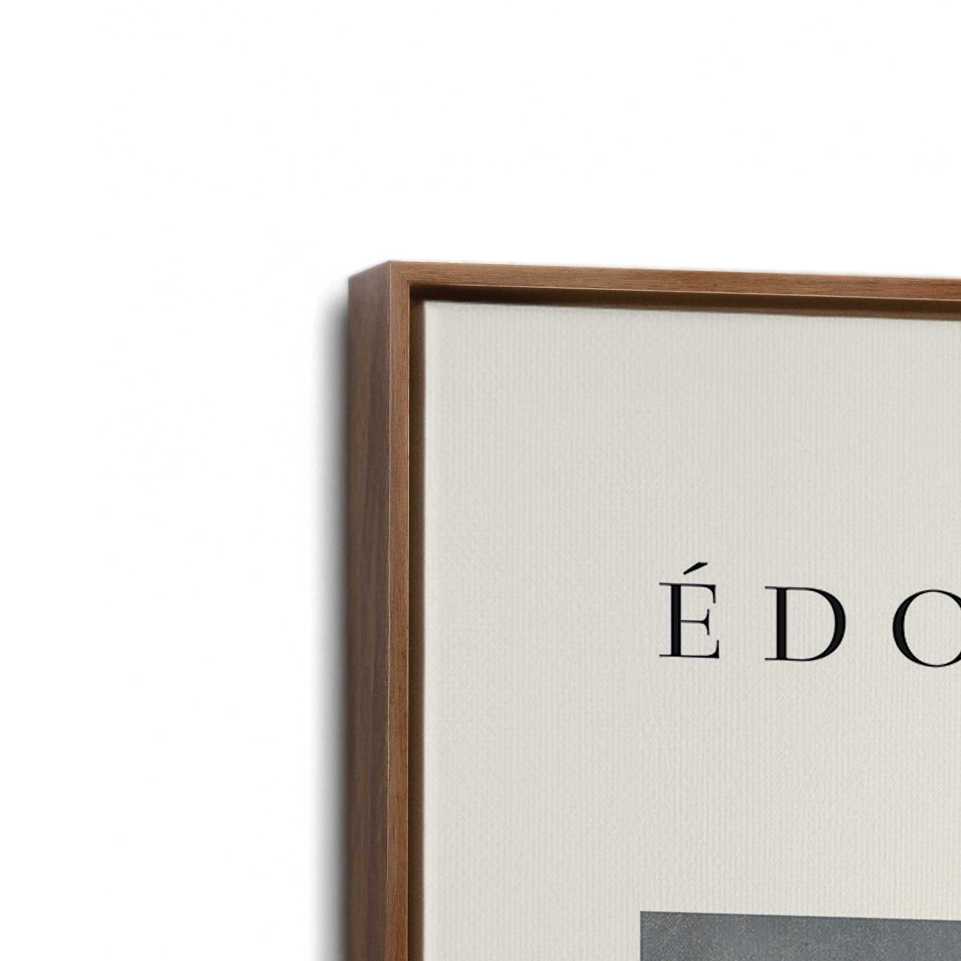 [Color:Walnut], Picture of art in a Walnut frame at an angle