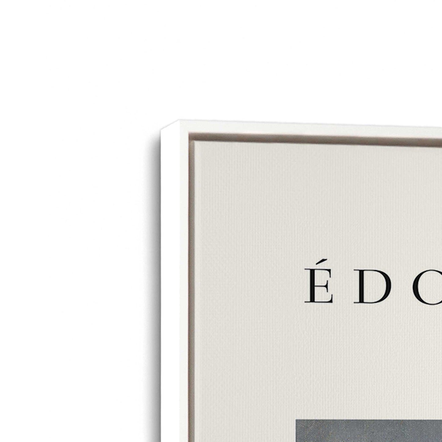[Color:Opaque White], Picture of art in a White frame at an angle