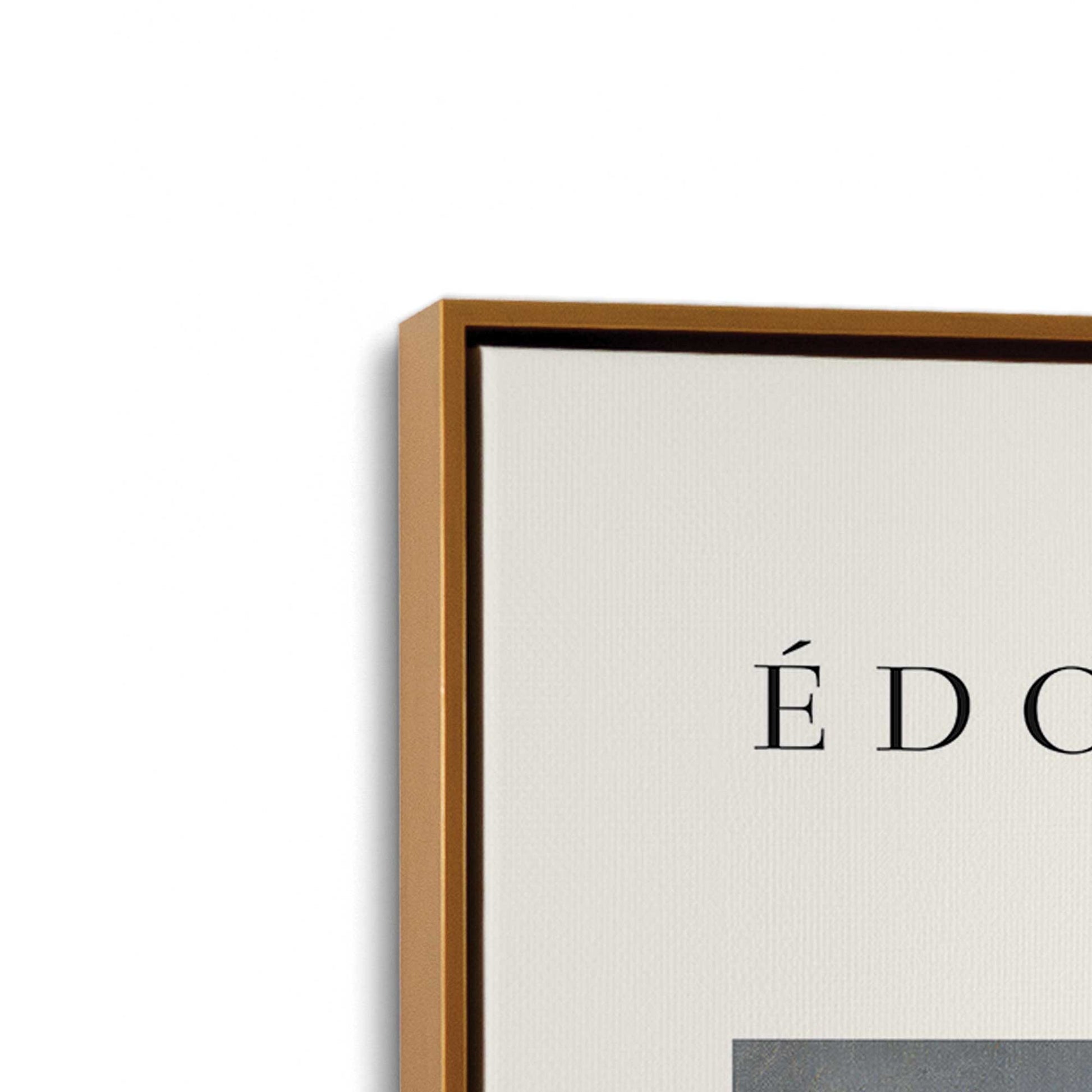 [Color:Polished Gold], Picture of art in a Polished Gold frame at an angle