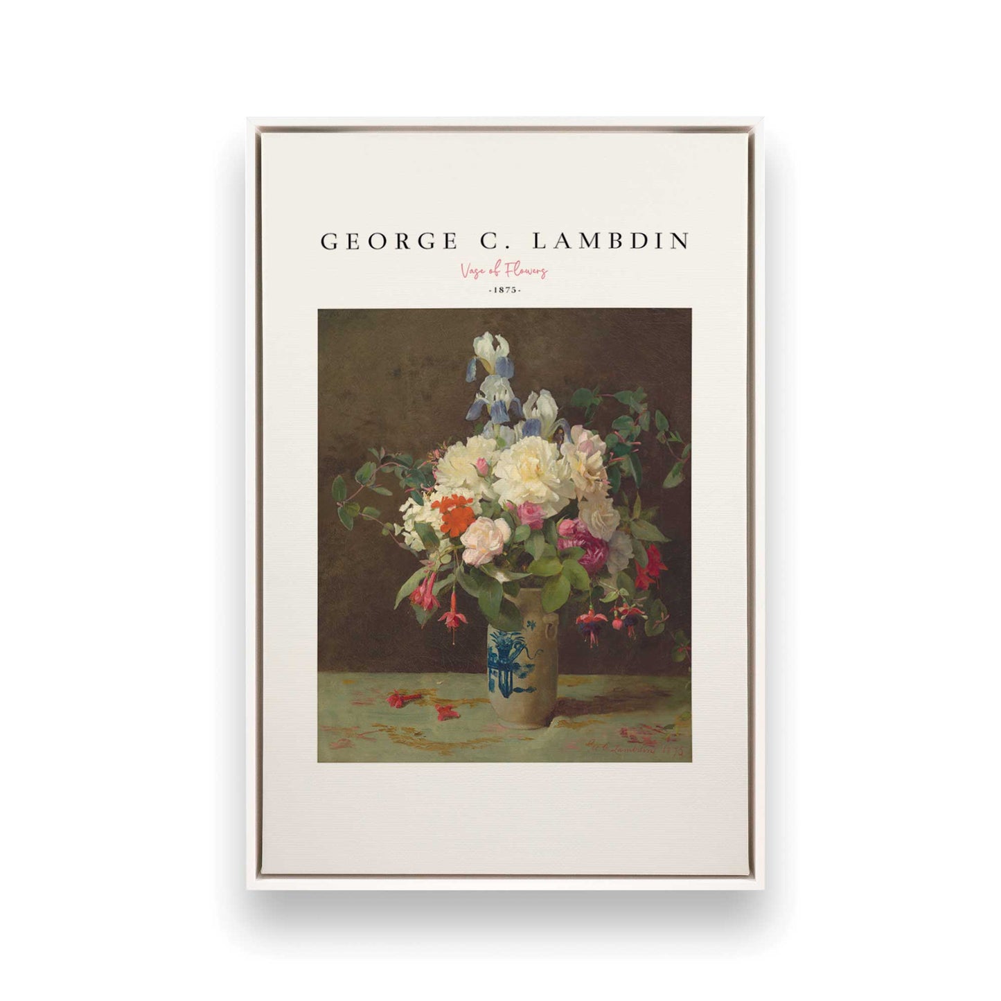 [Color:Opaque White], Picture of art in a White frame