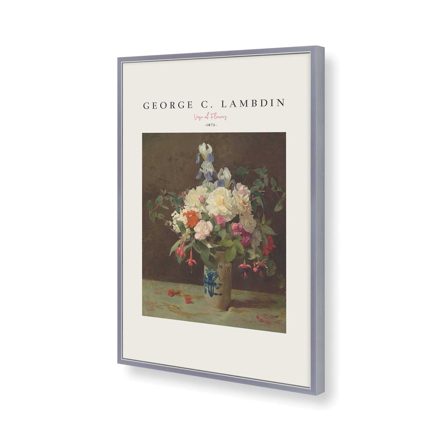 [Color:Polished Chrome], Picture of art in a Polished Chrome frame of the corner