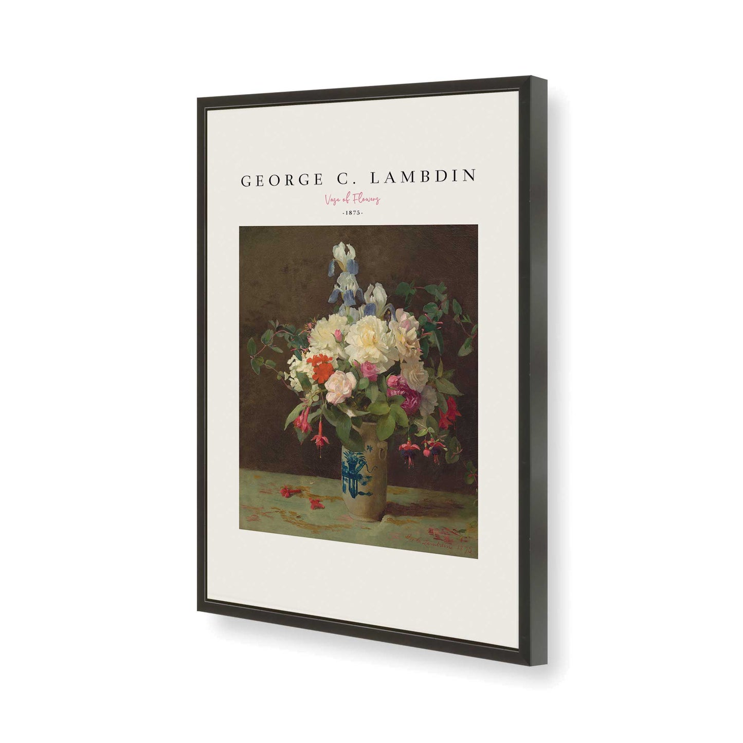[Color:Satin Black], Picture of art in a Satin Black frame of the corner