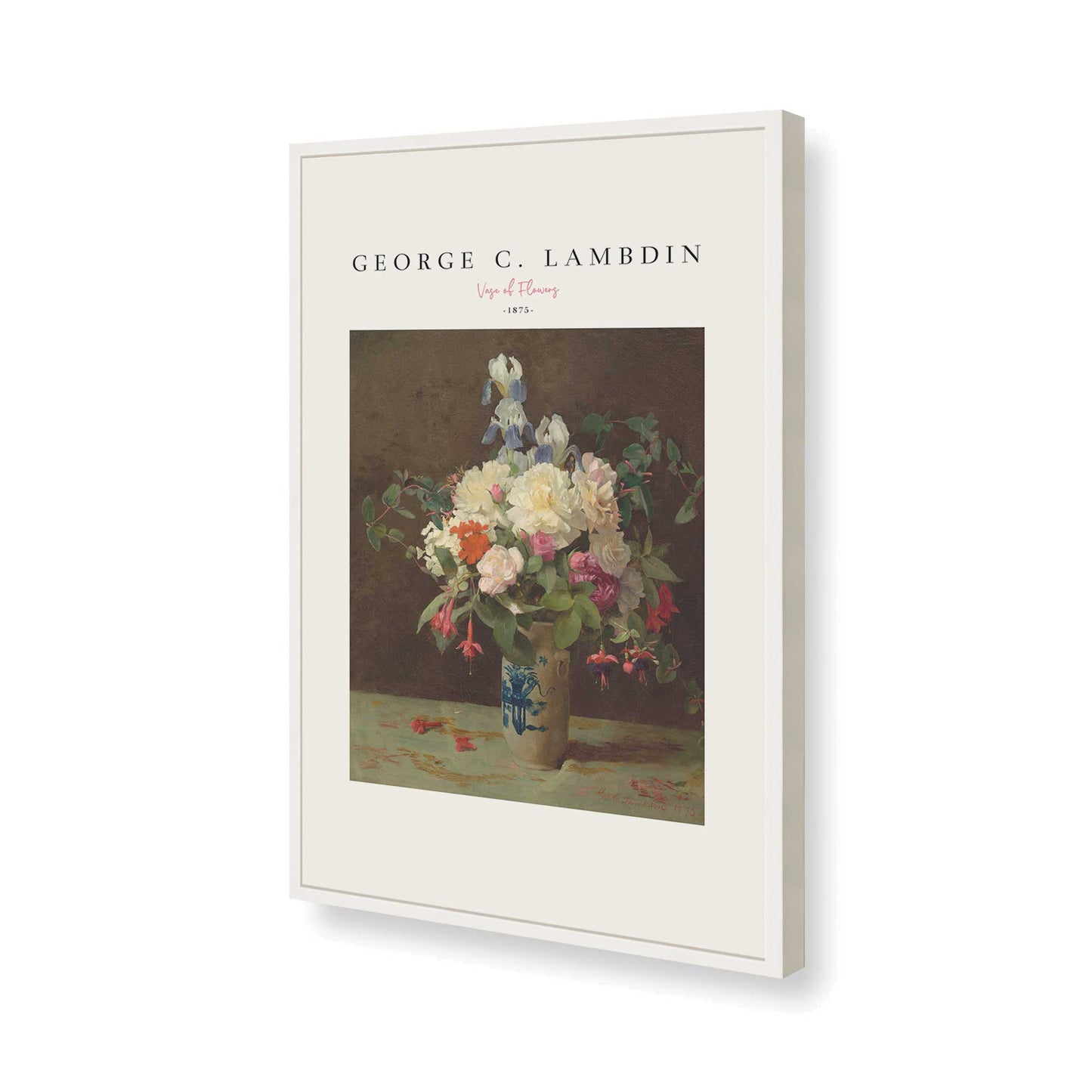 [Color:Opaque White], Picture of art in a Opaque White frame of the corner