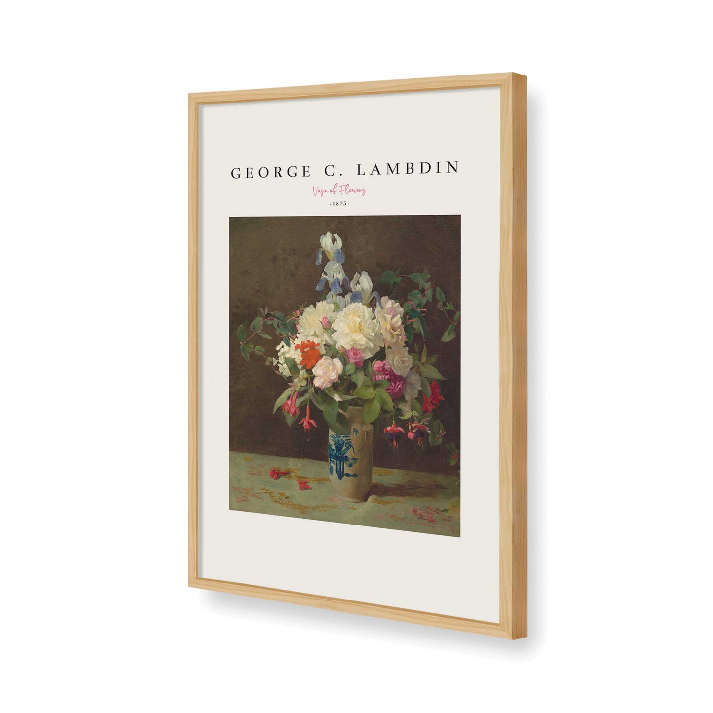 [Color:American Maple], Picture of art in a American Maple frame of the corner