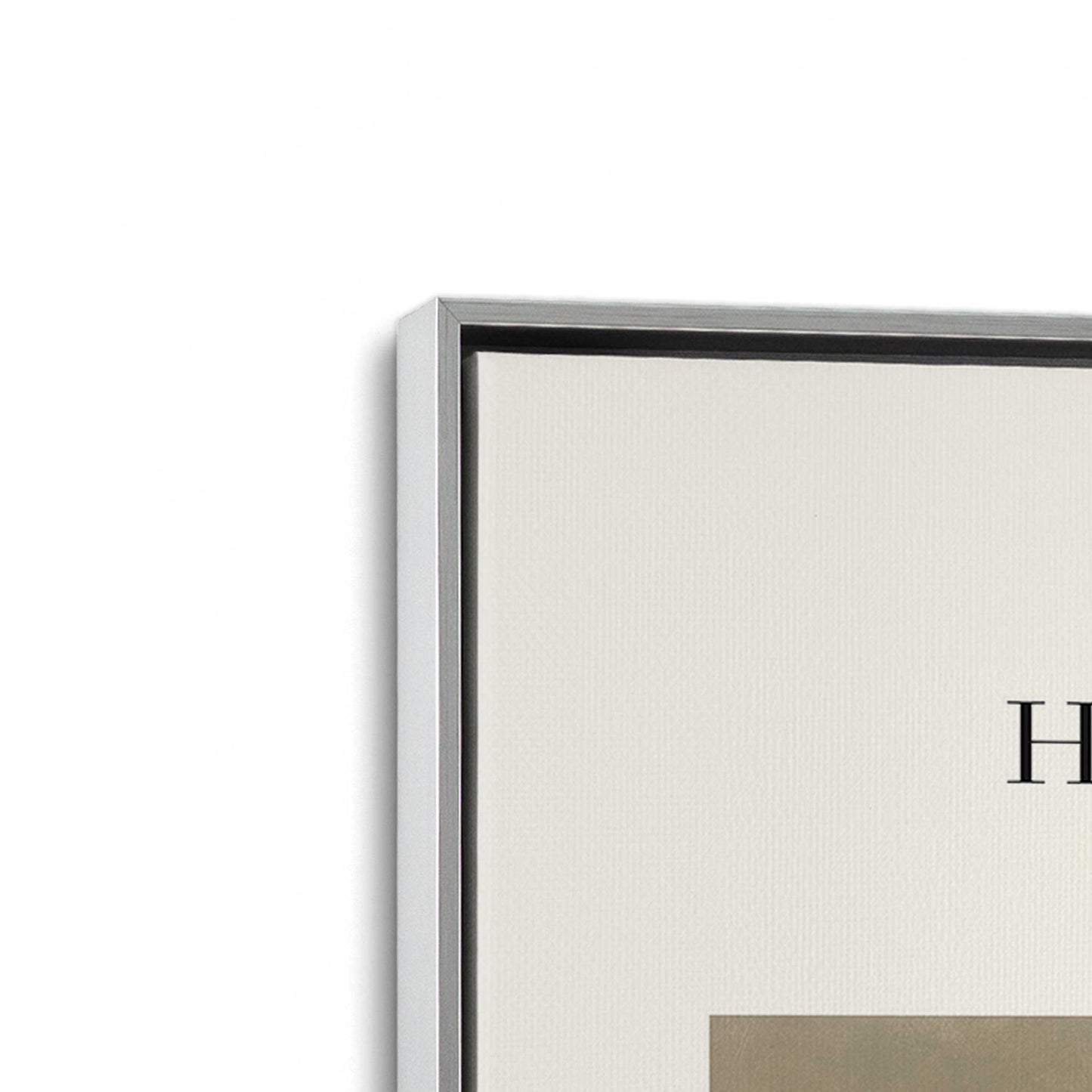 [Color:Polished Chrome], Picture of art in a Polished Chrome frame at an angle