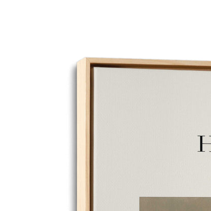 [Color:American Maple], Picture of art in a American Maple frame at an angle