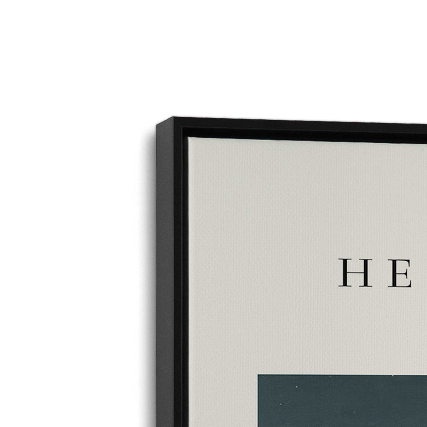[Color:Satin Black], Picture of art in a Satin Black frame at an angle