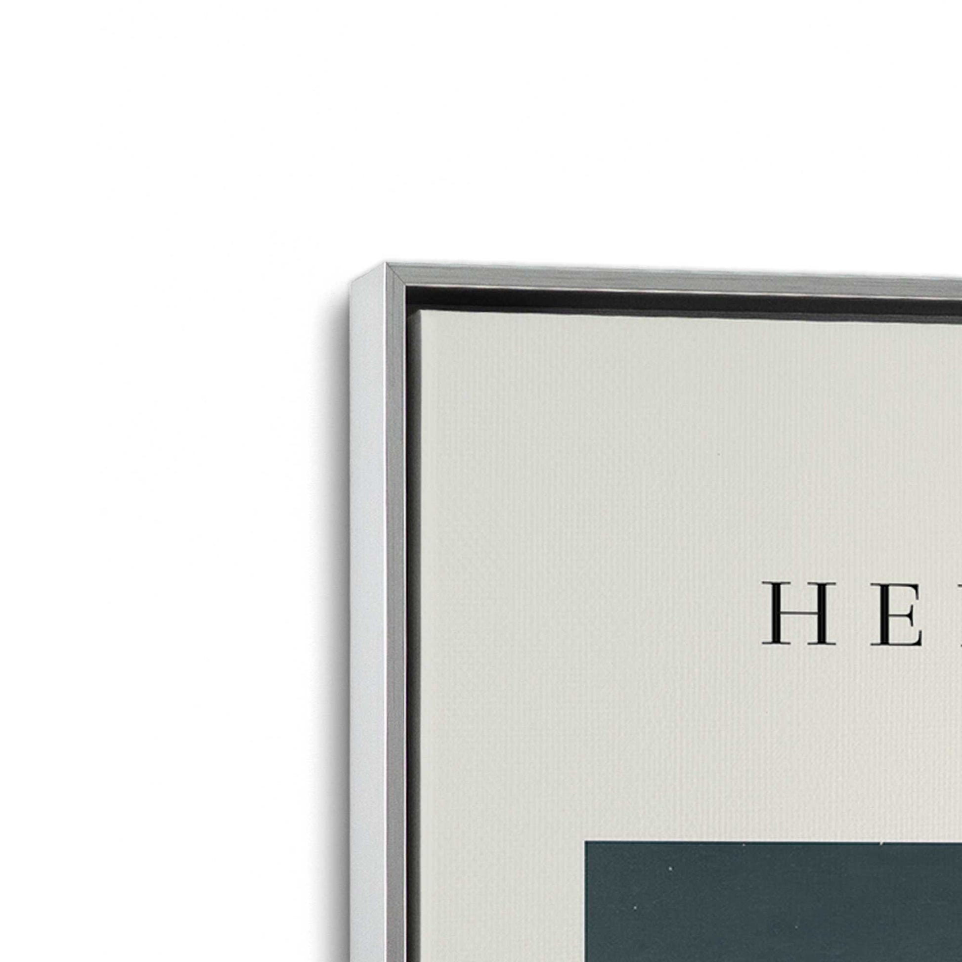 [Color:Polished Chrome], Picture of art in a Polished Chrome frame at an angle
