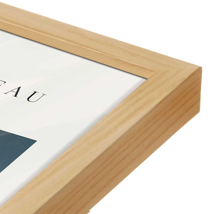 [Color:American Maple], Picture of art in a American Maple frame at an angle