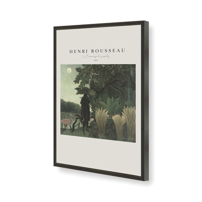 [Color:Satin Black], Picture of art in a Satin Black frame of the corner