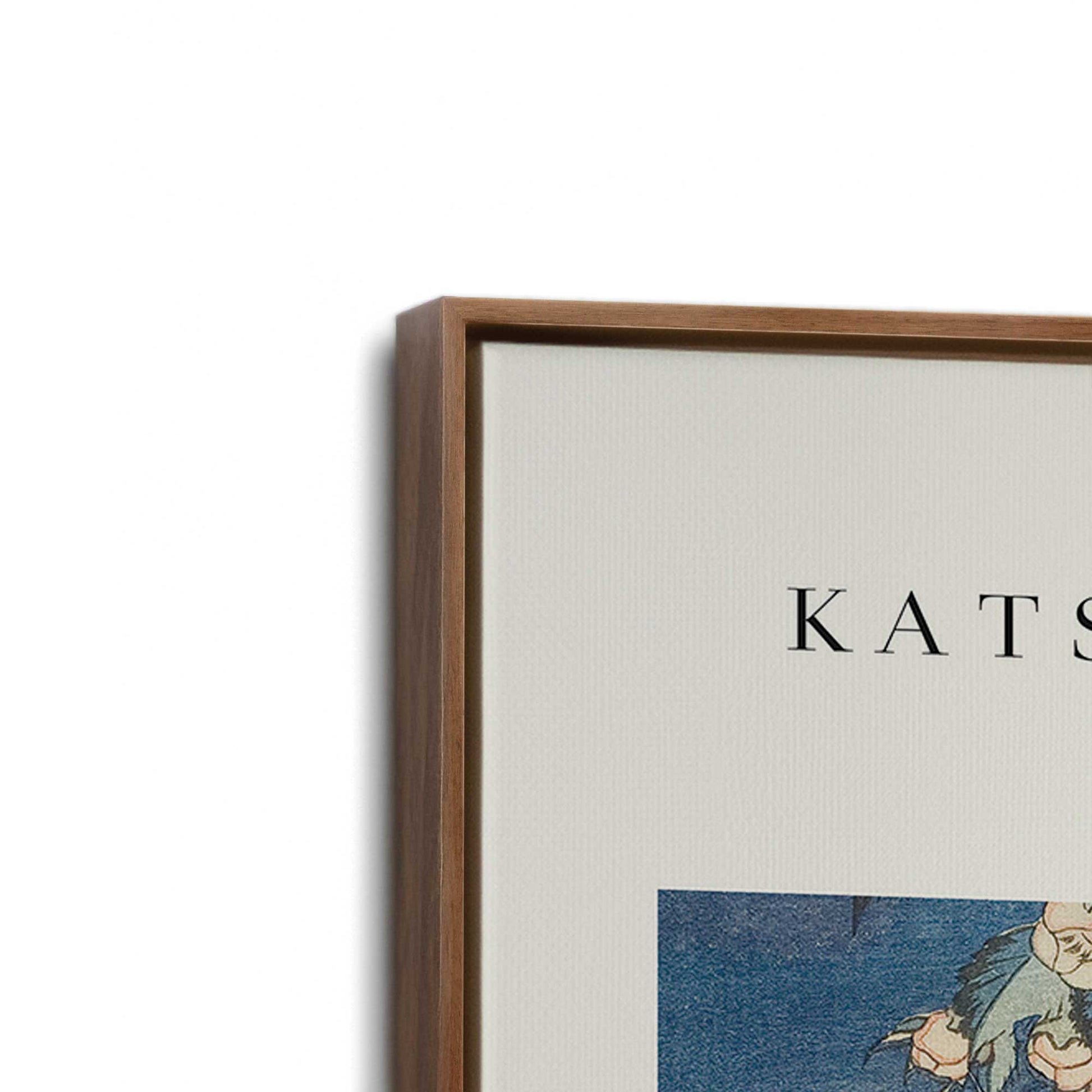 [Color:Walnut], Picture of art in a Walnut frame at an angle