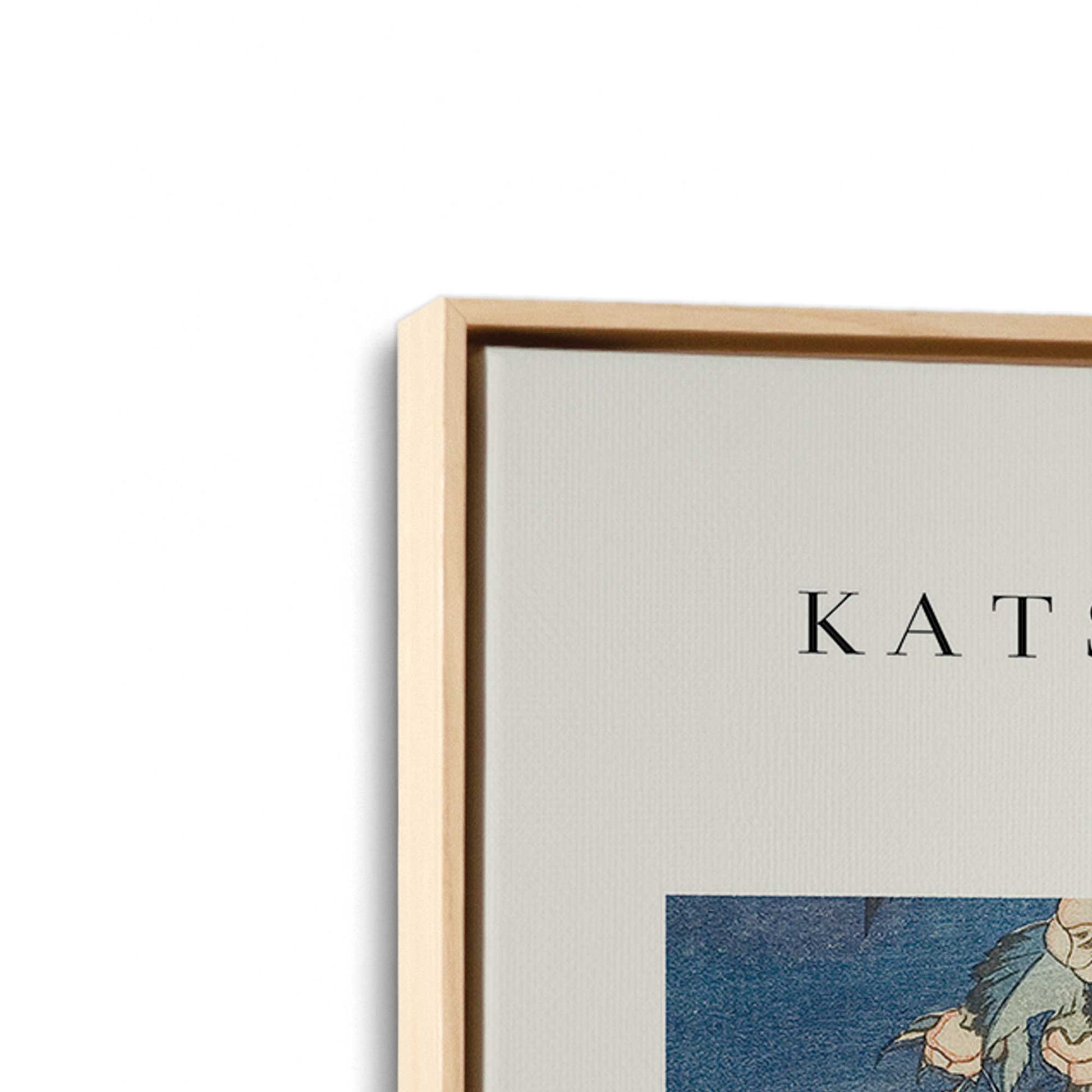 [Color:American Maple], Picture of art in a American Maple frame at an angle