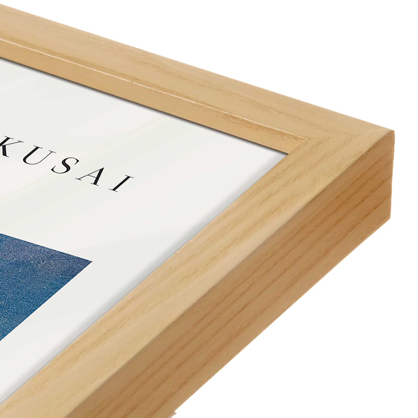 [Color:American Maple], Picture of art in a American Maple frame at an angle
