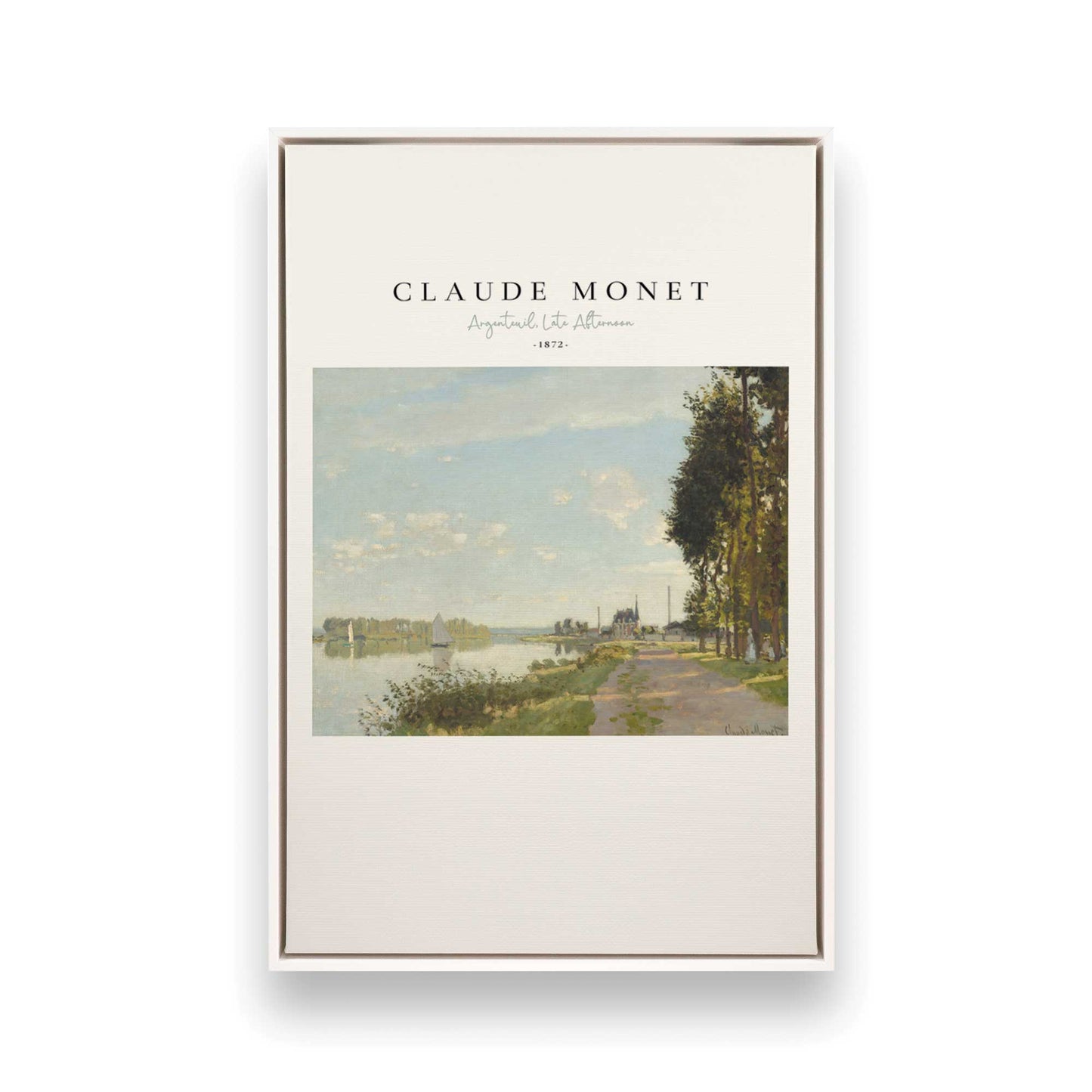 [Color:Opaque White], Picture of art in a White frame