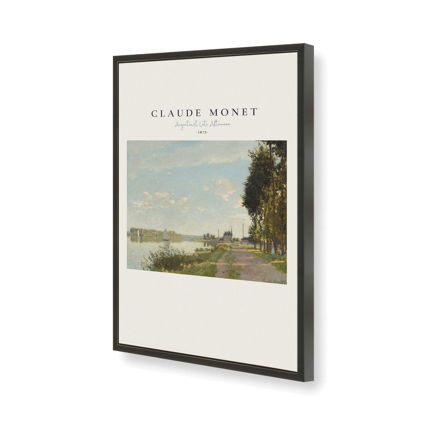 [Color:Satin Black], Picture of art in a Satin Black frame of the corner