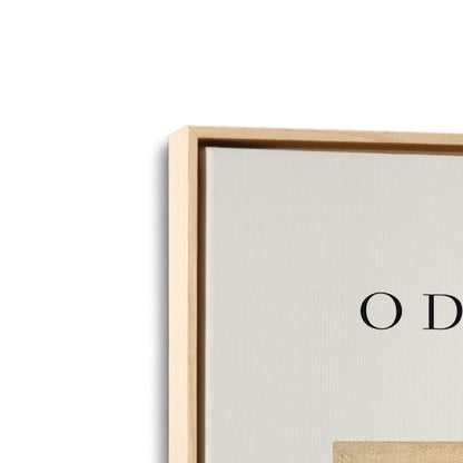 [Color:American Maple], Picture of art in a American Maple frame at an angle
