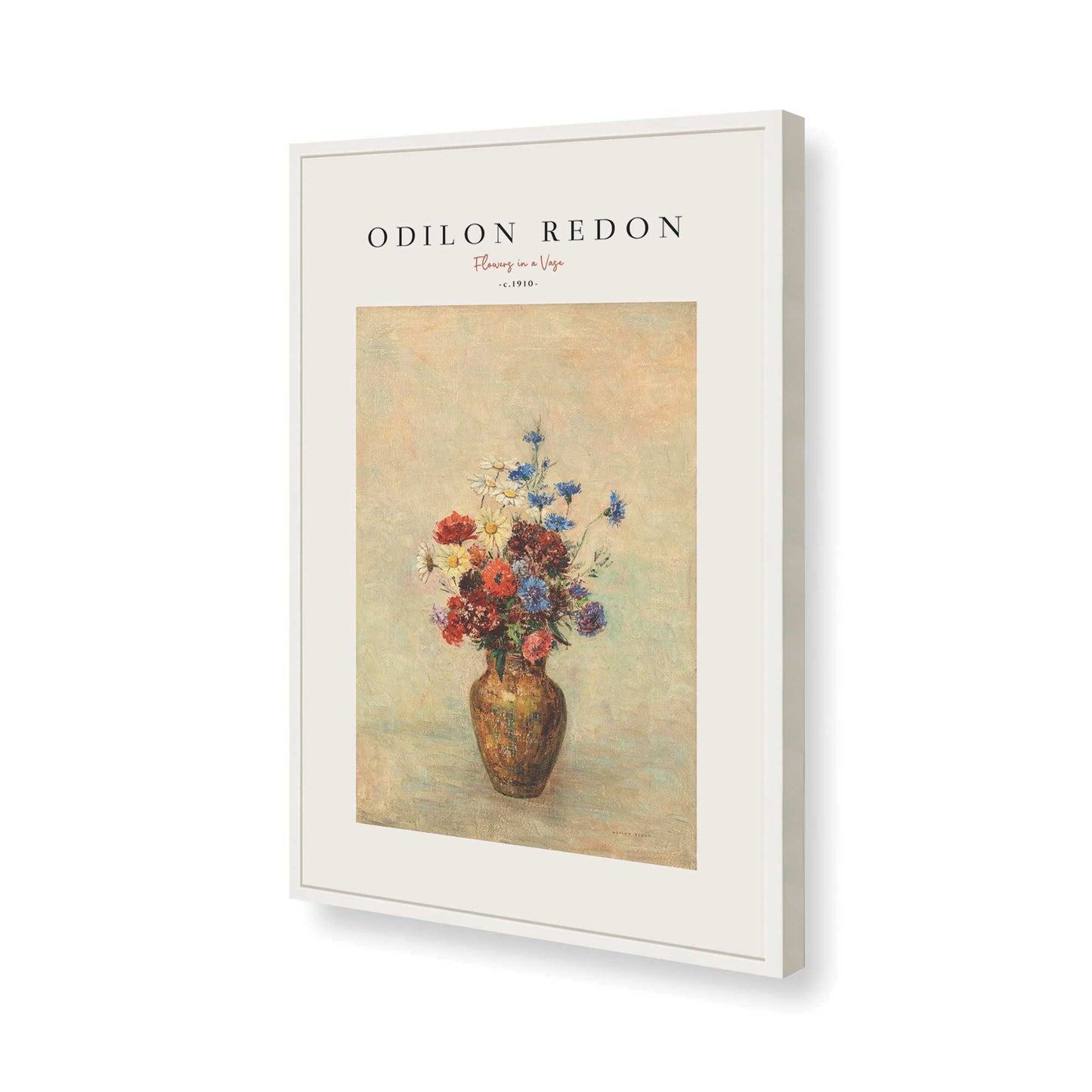 [Color:Opaque White], Picture of art in a Opaque White frame of the corner
