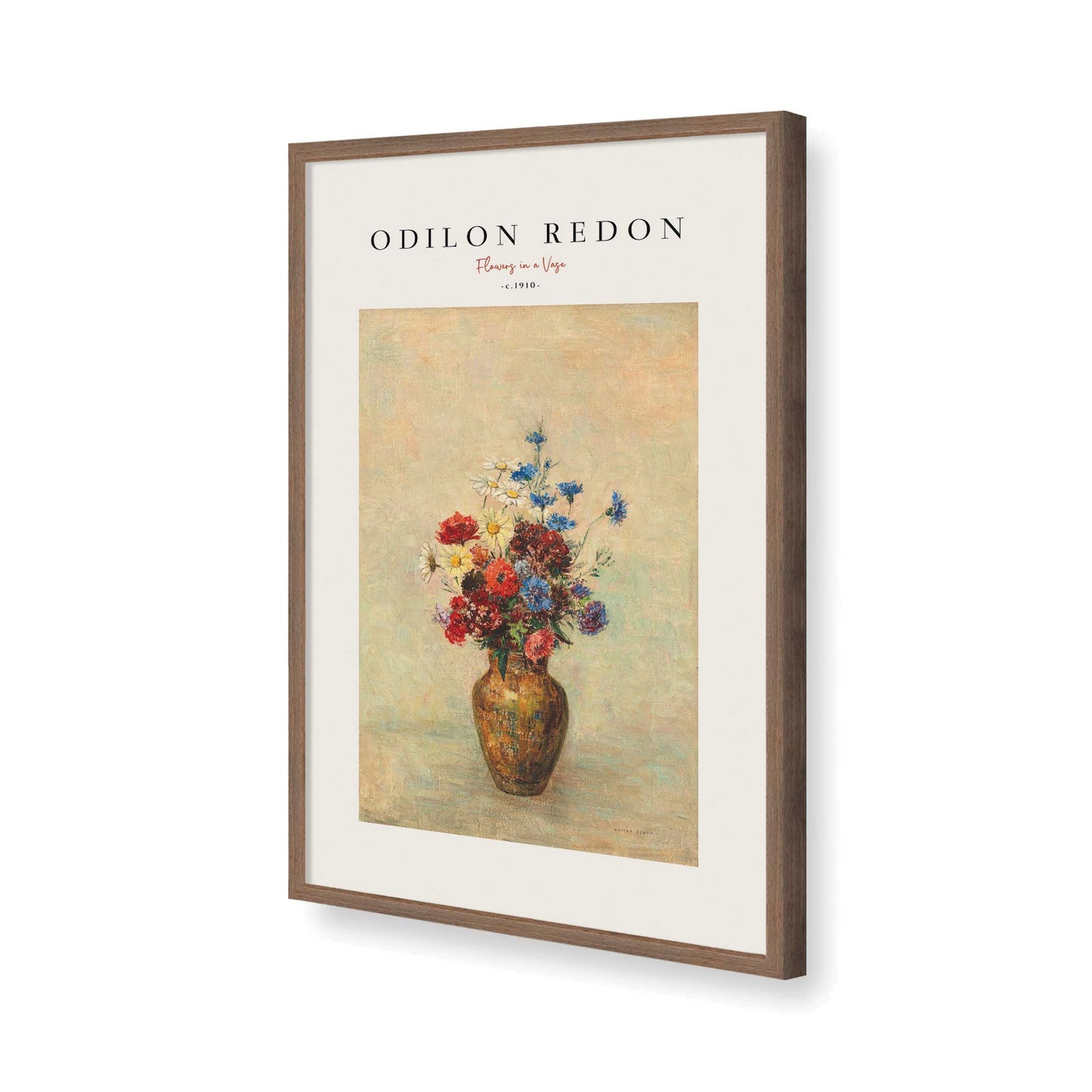 [Color:Walnut], Picture of art in a Walnut frame of the corner