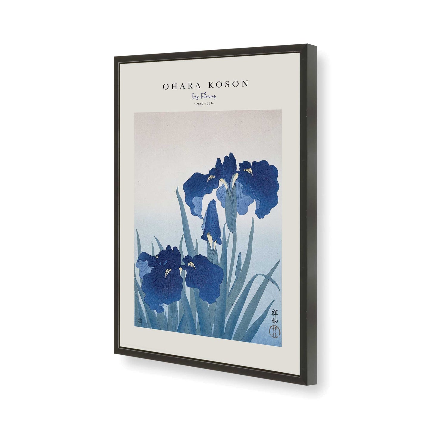 [Color:Satin Black], Picture of art in a Satin Black frame of the corner