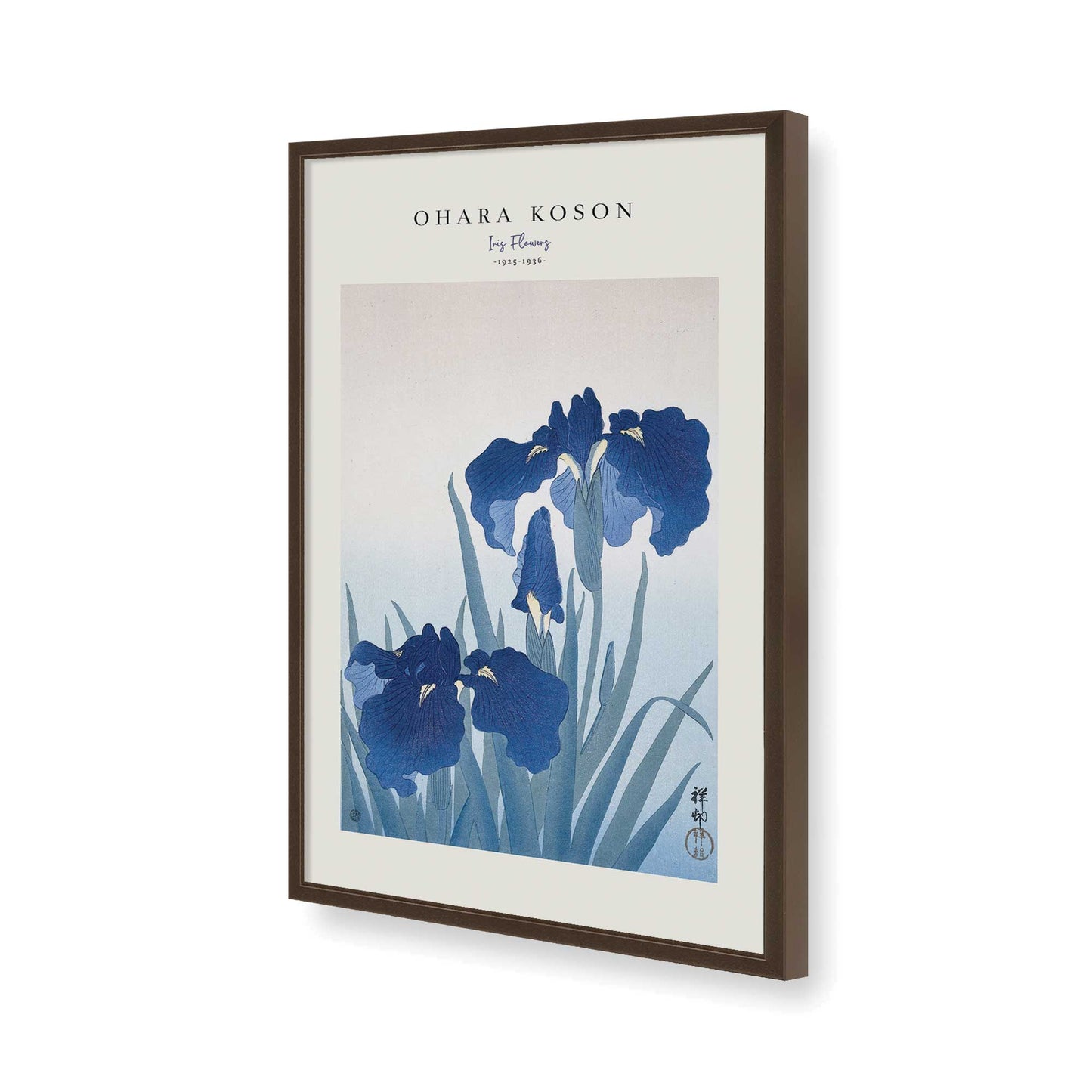 [Color:Brown], Picture of art in a Brown frame of the corner