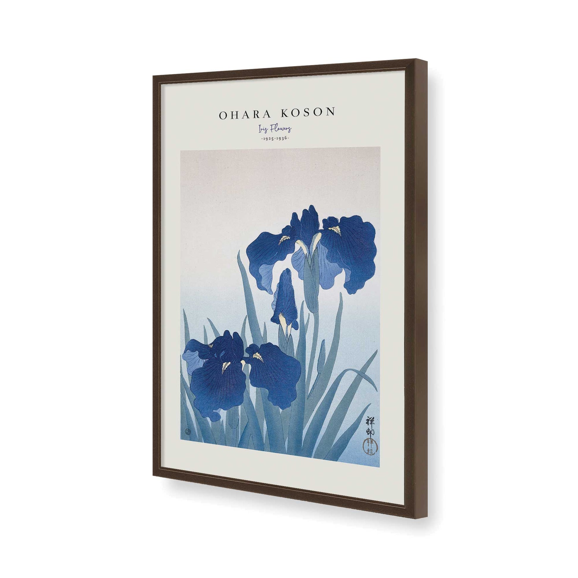 [Color:Brown], Picture of art in a Brown frame of the corner