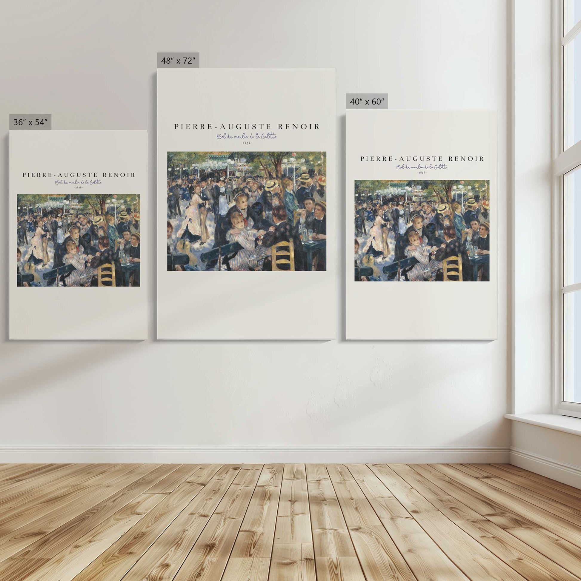 [Color:Stretched Canvas], Image showing the size comparisons