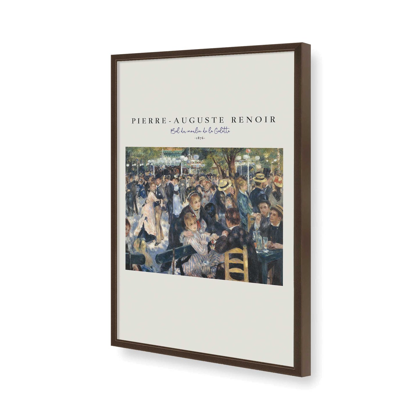 [Color:Brown], Picture of art in a Brown frame of the corner
