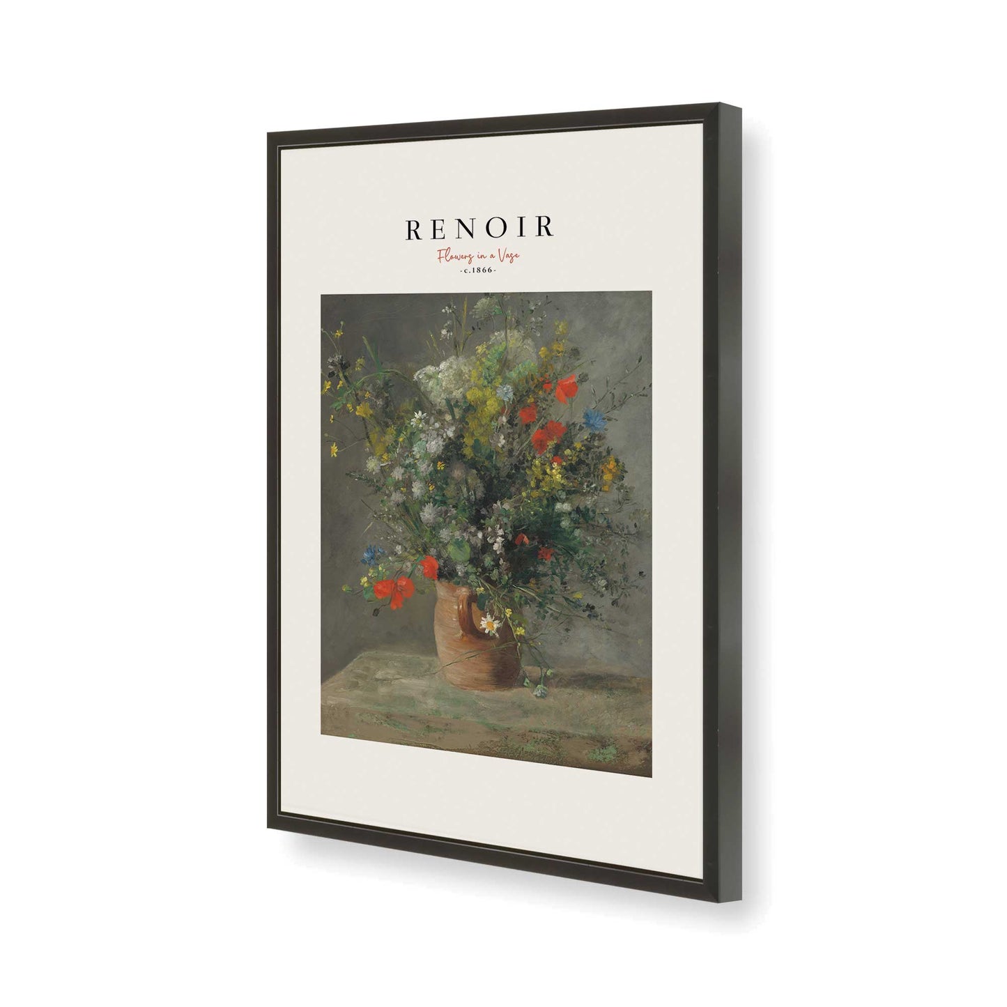 [Color:Satin Black], Picture of art in a Satin Black frame of the corner