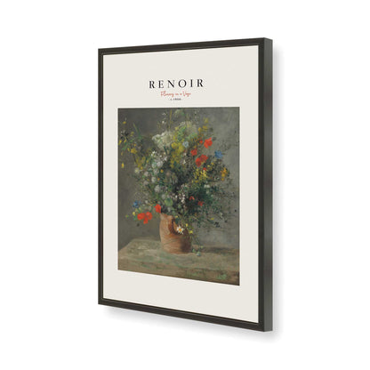[Color:Satin Black], Picture of art in a Satin Black frame of the corner