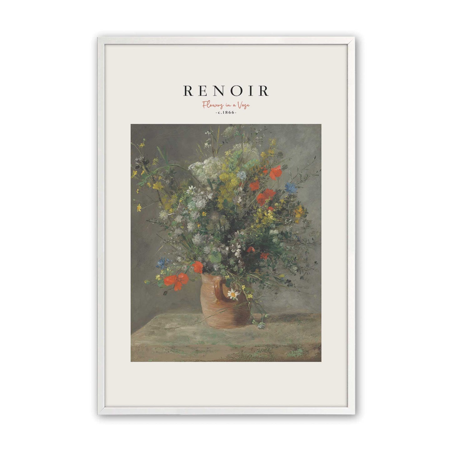 [Color:Opaque White], Picture of art in a Opaque White frame
