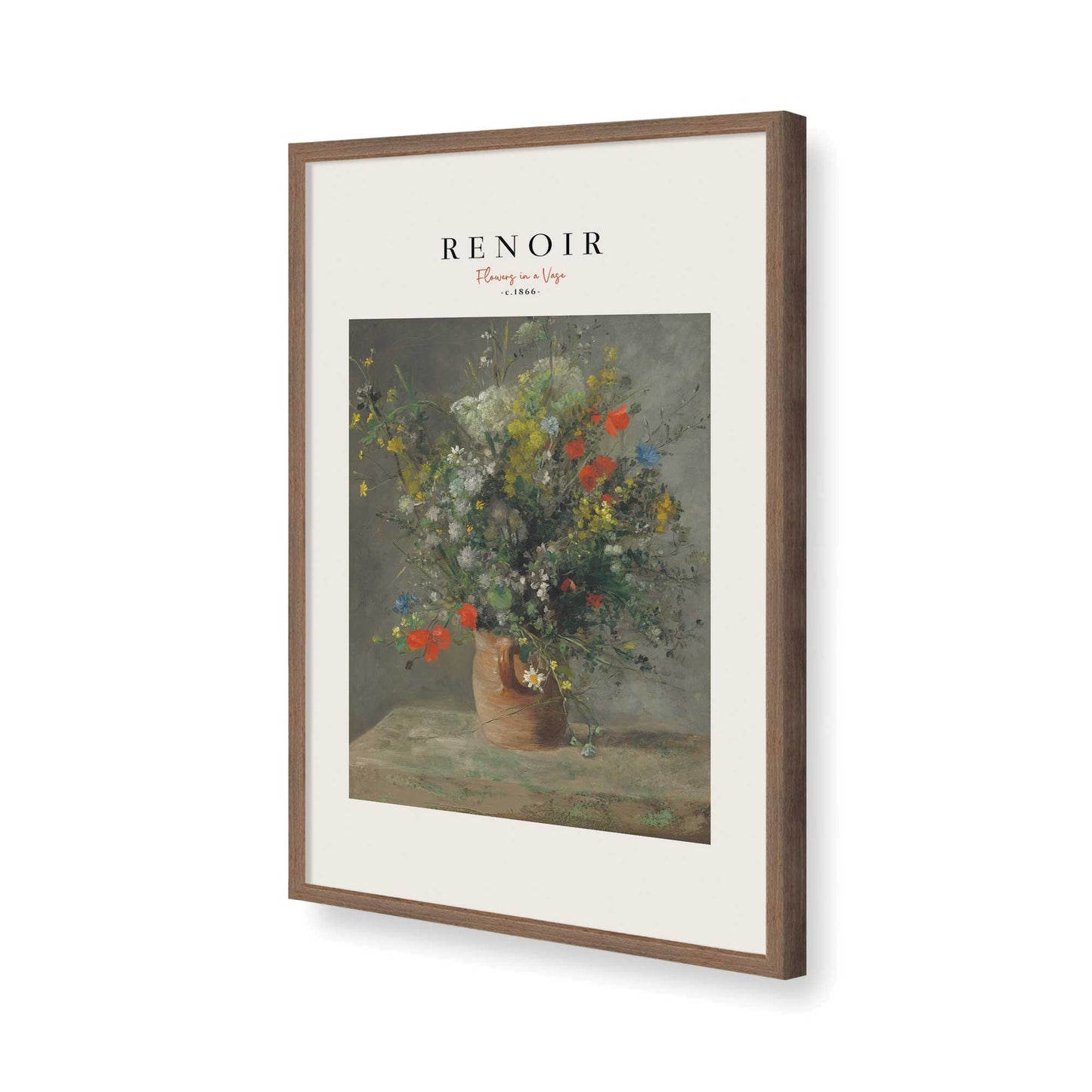 [Color:Walnut], Picture of art in a Walnut frame of the corner