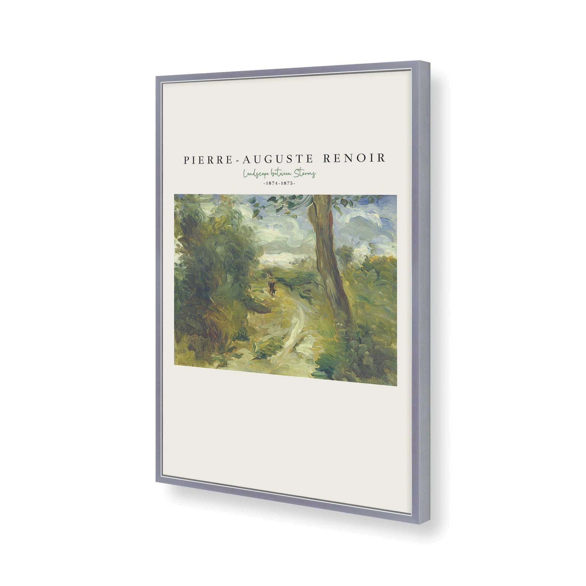 [Color:Polished Chrome], Picture of art in a Polished Chrome frame of the corner