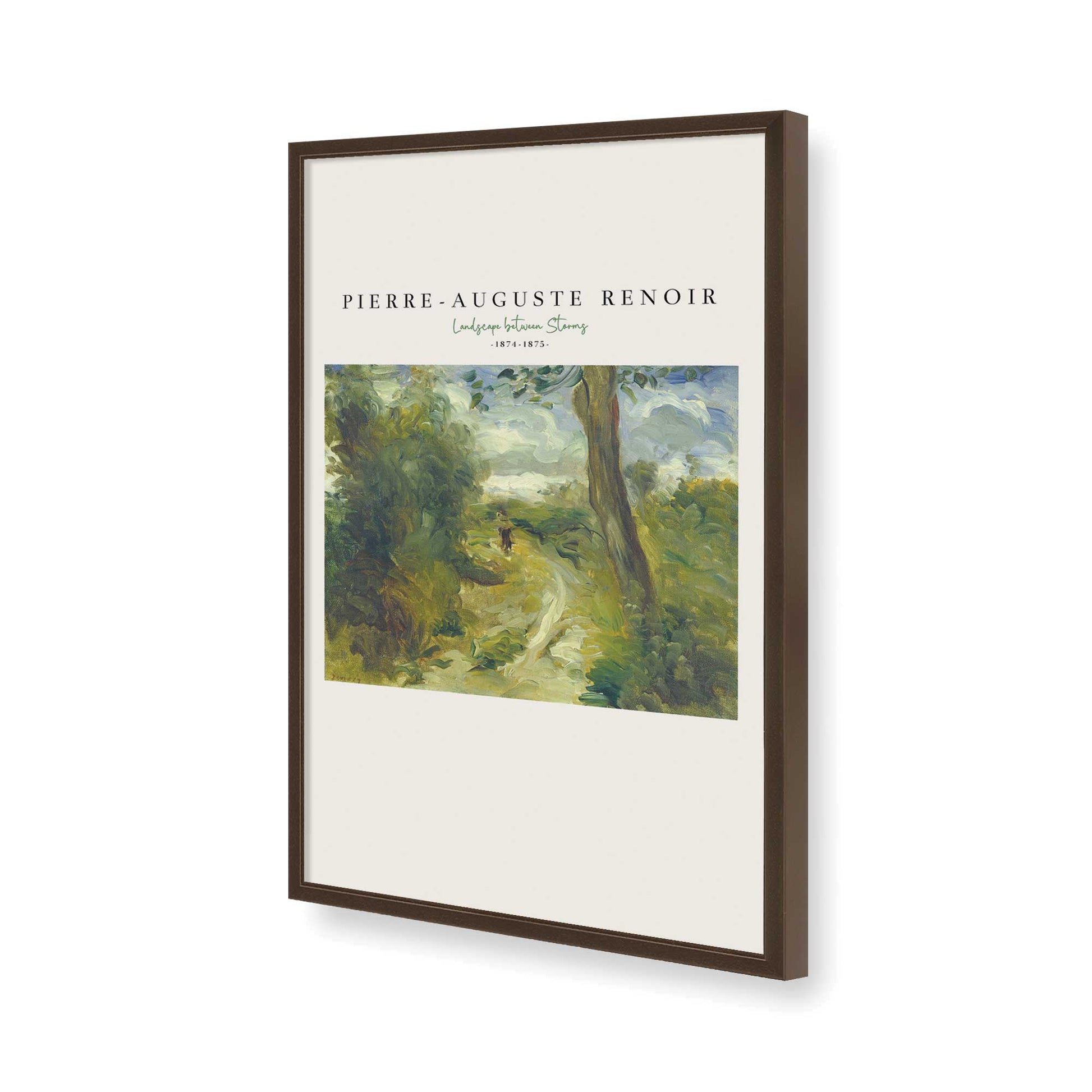 [Color:Brown], Picture of art in a Brown frame of the corner