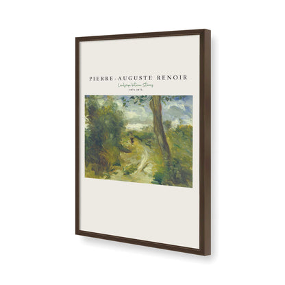 [Color:Brown], Picture of art in a Brown frame of the corner